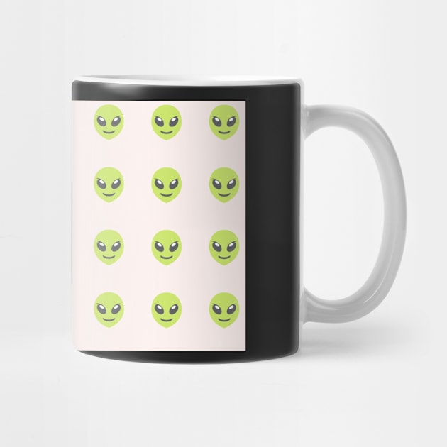 Green Alien Face by boldstuffshop